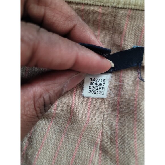 Vtg Y2K Gap Corduroy Wmn Jacket Beige Full Zip Trucker - Picture 10 of 15